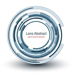 Poster - Background with circular abstract lens design