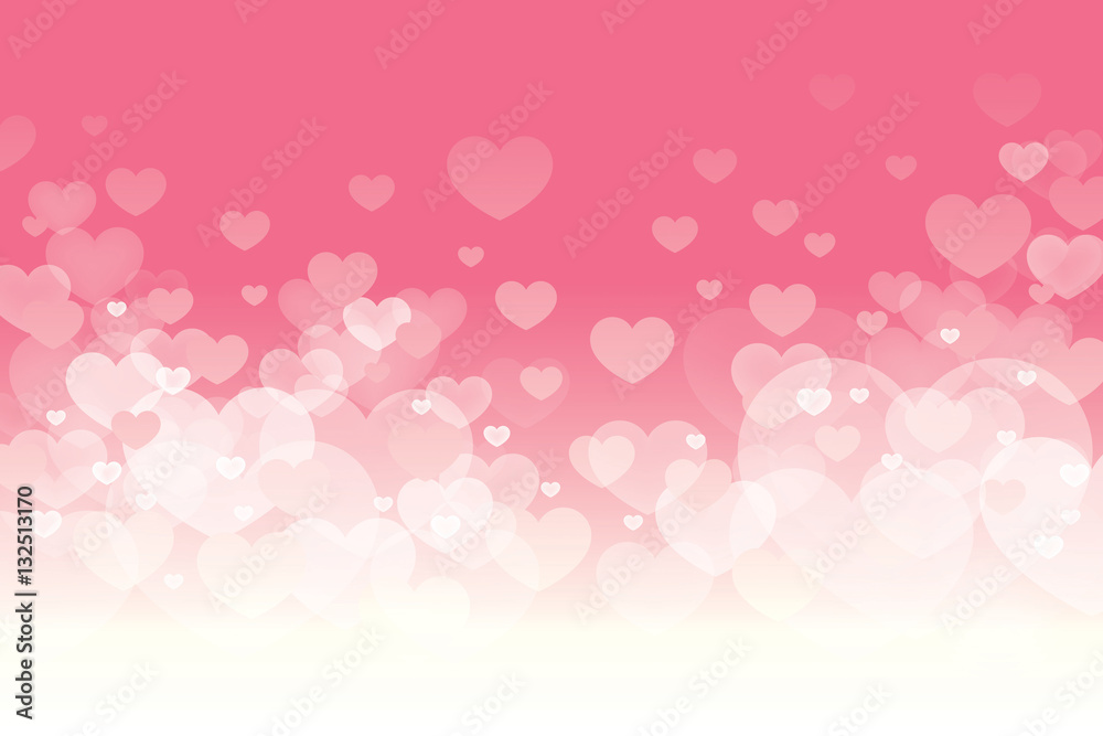 Vector of Happy Valentines Day with blinking heart and pink background design. - obrazy, fototapety, plakaty 