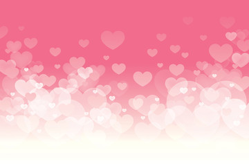 Vector of Happy Valentines Day with blinking heart and pink background design.