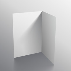 Wall Mural - 3d white black paper card mockup