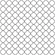 Seamless Quatrefoil Vector Pattern. Classic Quatrefoil Textile Wallpaper Pattern. 