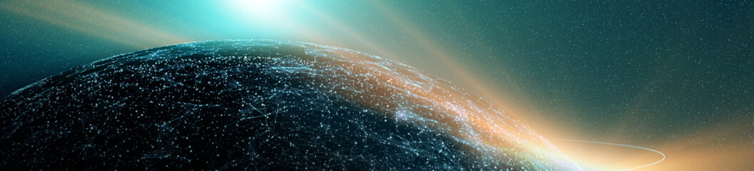 technology background/technology background abstract background with connecting dots and lines. conn