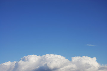 white cloud and blue sky as nature background