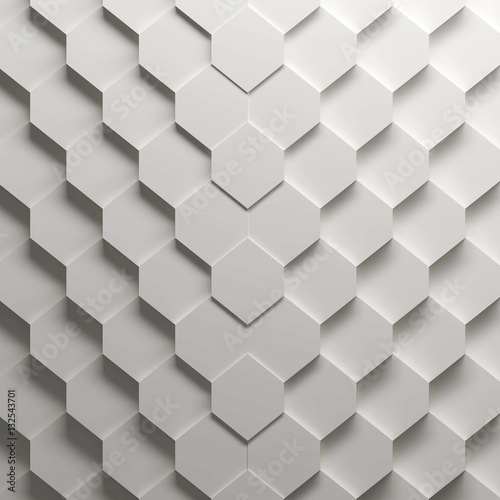 Tapeta ścienna na wymiar Parametric hexagonal pattern, 3d illustration