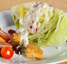 Wedge Salad On White Plate