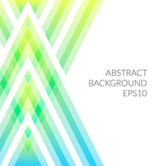 Poster - Abstract image of a green triangle on a white background.