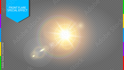 Fotografía Vector transparent sunlight special lens flare light effect
