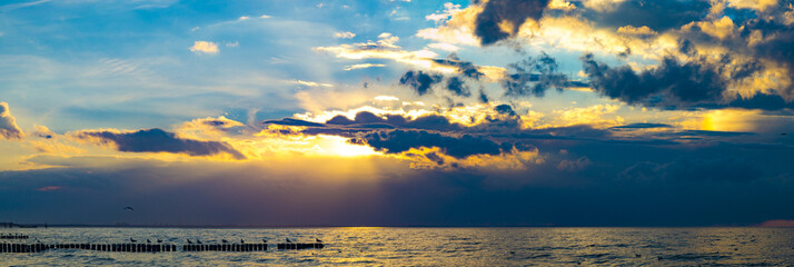 Wall Mural - scenic storm clouds in the evening
