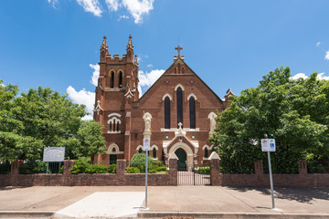 Wellington, Australia - December 26, 2016: St Patrick's Catholic Church on a beautiful day. Wellington is the second-oldest town west of the Blue Mountains.