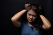 © chajamp - Angry woman on isolated black background