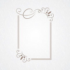 Vector decorative frame. Elegant element for design template.