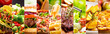 canvas print picture - collage of food products