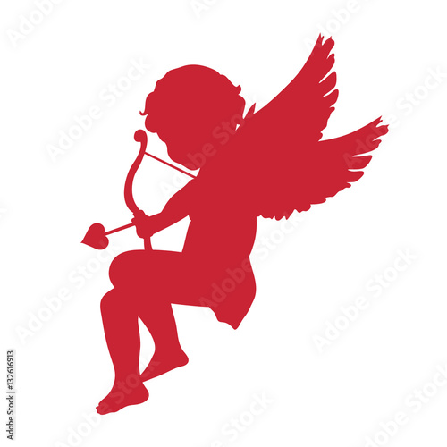 Fotomural cupid icon. Valentine's Day concept. vector illustration