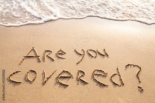 Fotomural are you covered, travel insurance concept