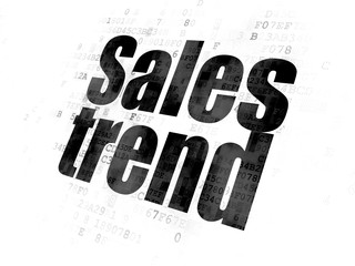 Advertising concept: Sales Trend on Digital background