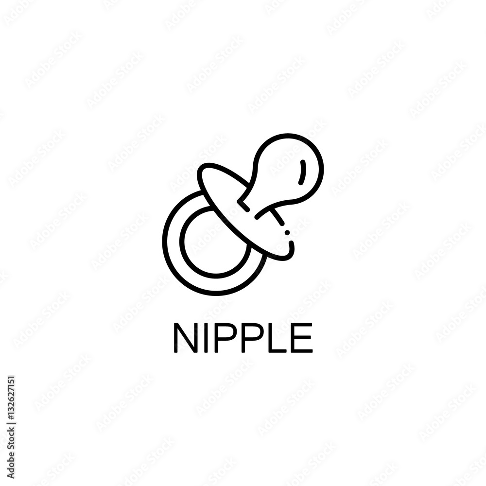 Vettoriale stock di Nipple flat icon or logo for web design. | Adobe Stock
