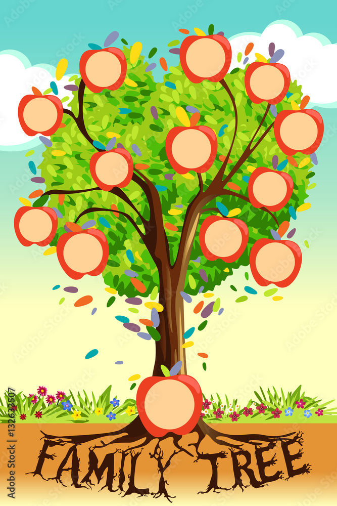 Fotografia Szablon Drzewa Genealogicznego Kup Na Posterspl