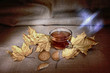 © Rodica Ciorba - cup of tea with varm kukies and autumn leafage HDR