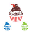 sweet cupcake, bakery logo,
