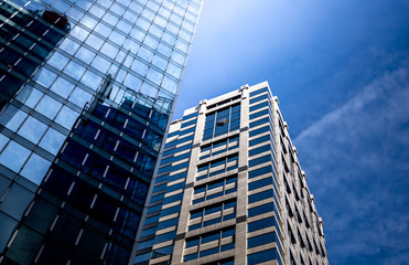 Office buildings stretch up to the sky in Hong Kong