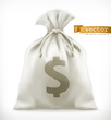 Money Bag. 3d vector icon