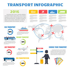 Wall Mural - Transport infographic vector.