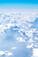 Wall Mural - aerial view of cloud and sky from airplane,nature background