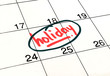 Planning holiday calendar to remind you an important appointment.