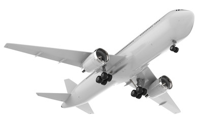white mock up plane