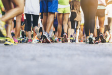 Marathon Runners Crowd People Race Outdoor Sport Event