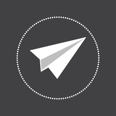 Wall Mural - Paper airplane icon.