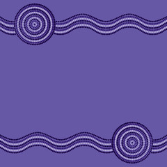 Australian Aboriginal art background in vector format.