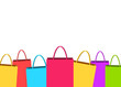 Corful shopping bags border design with blank space