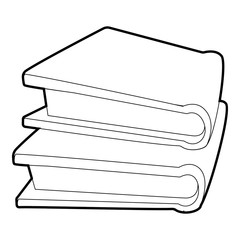 Poster - Two books icon, isometric 3d style