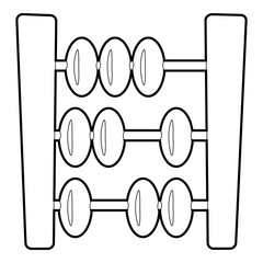 Poster - Abacus icon, isometric 3d style