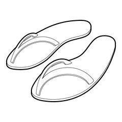 Wall Mural - Flip flops icon, isometric 3d style