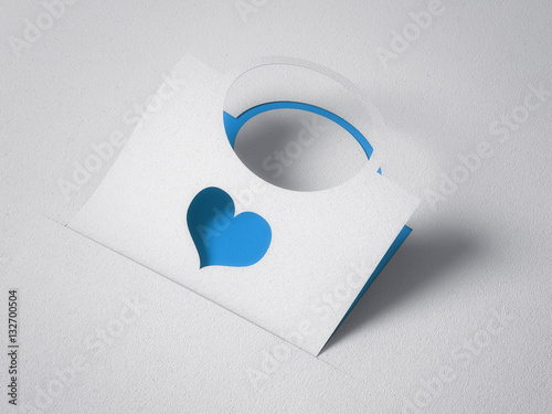 paper bag with heart - vale...