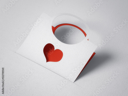 paper bag with heart - vale...