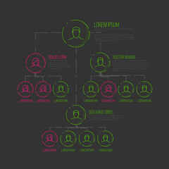 Poster - Company management hierarchy schema template