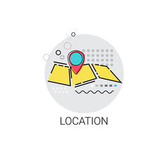 Poster - Map Navigation Location Position Icon Vector Illustration