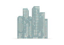 Illustration, High-rise Buildings Of The City.
