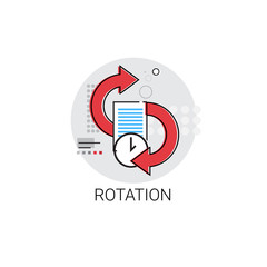 Poster - Rotation Update Application Process Icon Vector illustration