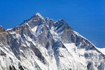 view of top of lhotse, south rock face