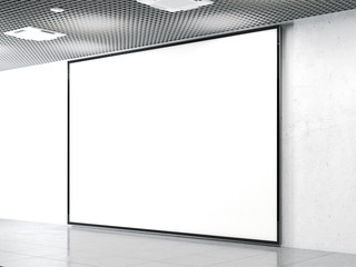 Wall Mural - Blank billboard on a stone wall. 3d rendering