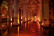 Inside the Basilica Cistern in Istanbul, Turkey