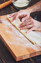 Making handmade pasta