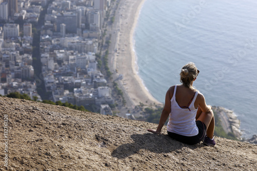 Fotografie, Obraz View of two brother mountain, Rio de Janeiro