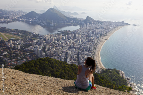 Fotografie, Obraz View of two brother mountain, Rio de Janeiro