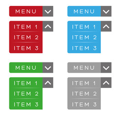 Poster - Menu item UX vector