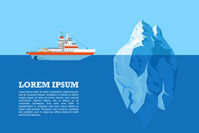 Iceberg And Ship